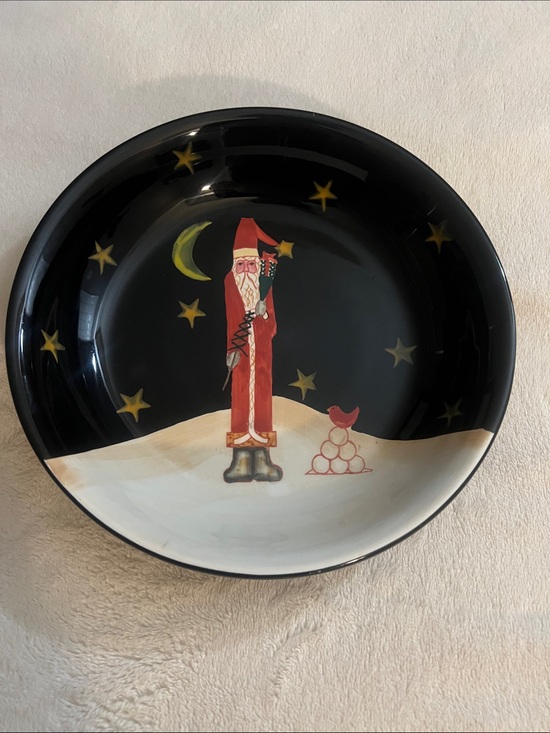 Certified International Other - Certified International Skinny Santa Snow Scene Pasta Bowl Becca Barton